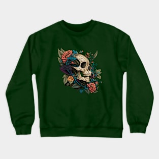 Skulls and flowers Crewneck Sweatshirt